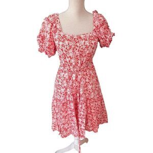 Olivia James Red White Floral Mini Dress XS